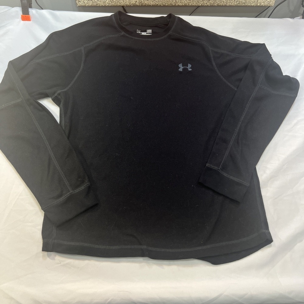 Under Armour ColdGear Active‎ Baselayer Crew Thermal Warm Lg Black 494